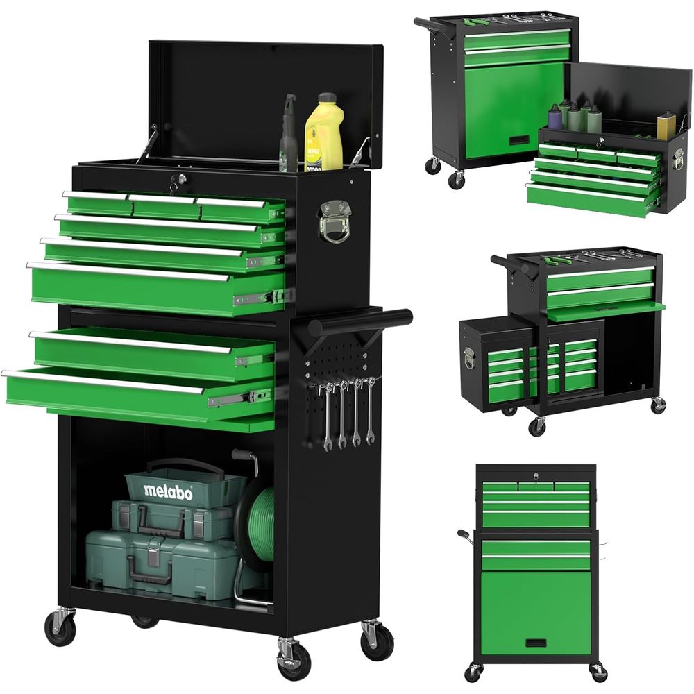 Workshop Tools Box - 42.9 Lockable Wheeled Tool Chest with