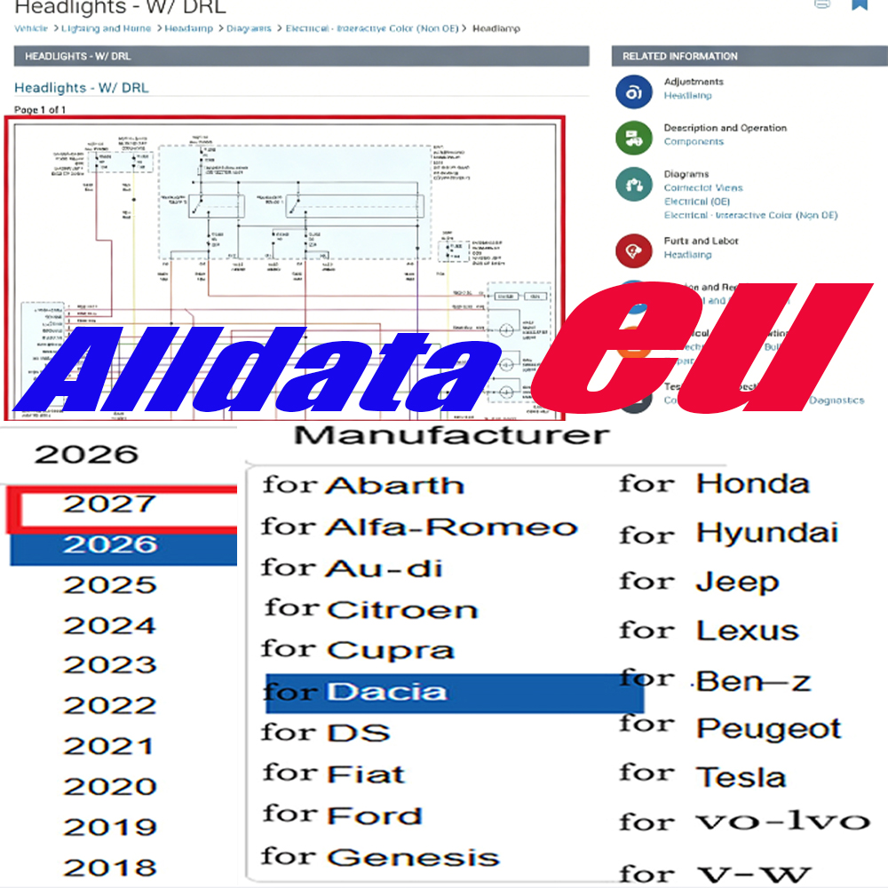 Workshop Tools Diagram - ALLDATA EU 2027 Online Account Working