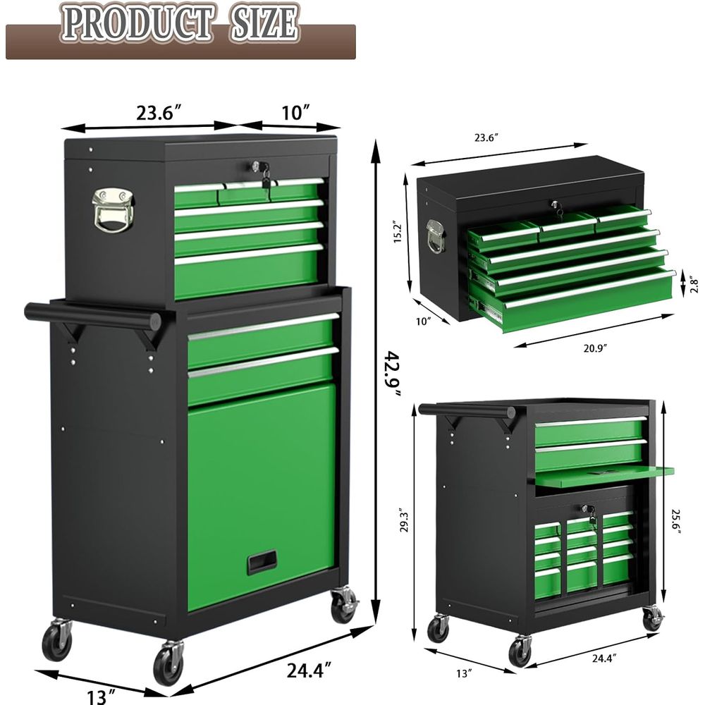 42.9 Lockable Wheeled Tool Che - Workshop Tools Box ulasan dan harga