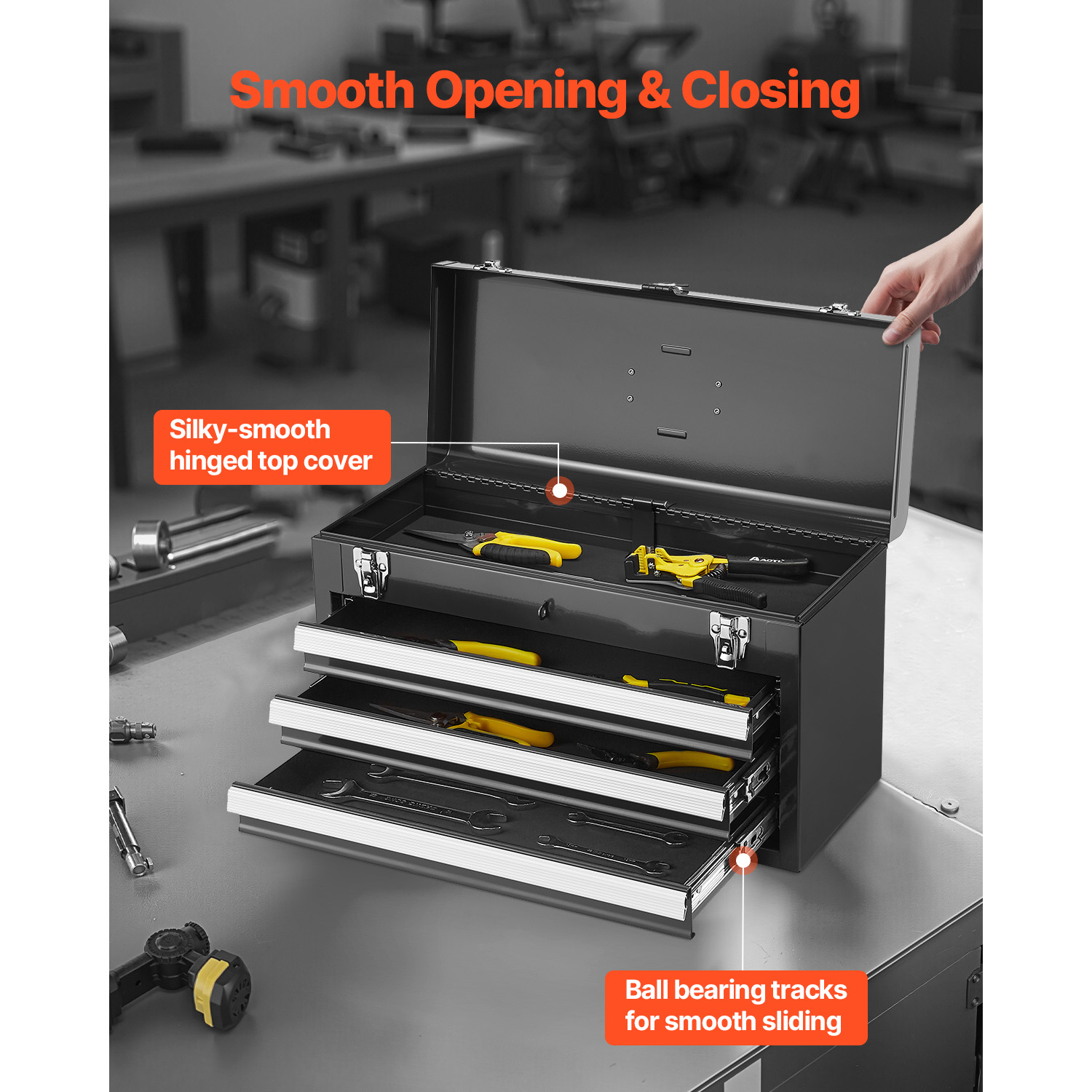 SucceBuy 20in 3-Drawer Metal T - Workshop Tools Box ulasan dan harga