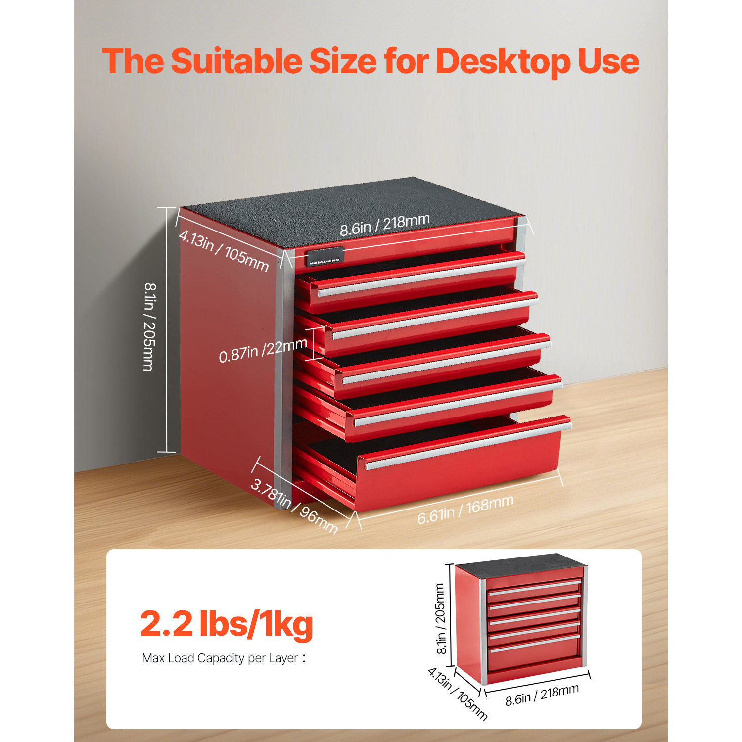 SucceBuy 5-Drawer 8.6in Metal  - Tools Box For Workshop ulasan dan harga