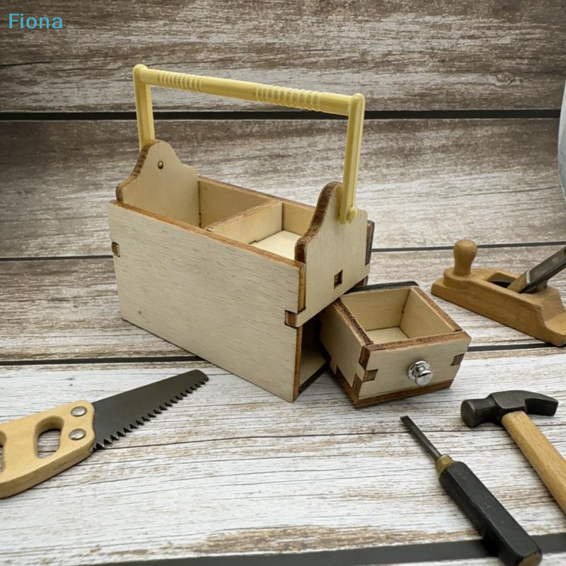 ✔1/12 Dollhouse Mini Wooden To - Workshop Tools Box ulasan dan harga