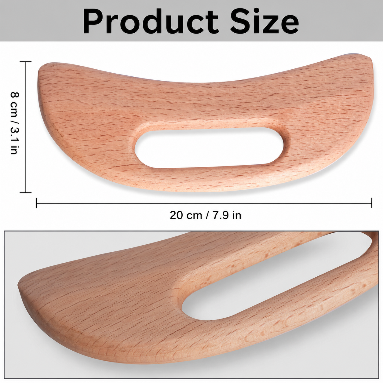 QA Wooden Gua Sha Massage Tool - Tools Qa ulasan dan harga