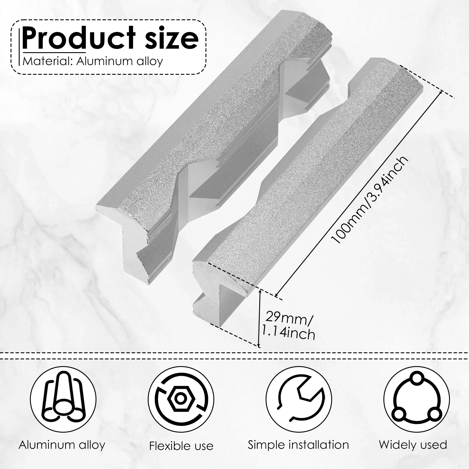 Magnetic Vise Jaws 4/5/6inch V - Workshop Tools Vice ulasan dan harga