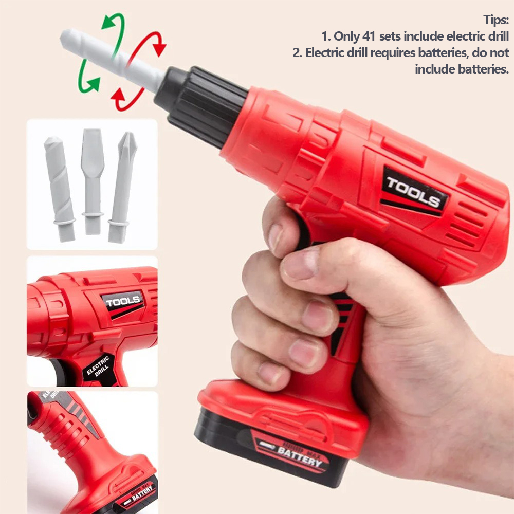 38/41 PCS Pretend Tools Kit Ki - Tools Workshop Kids ulasan dan harga