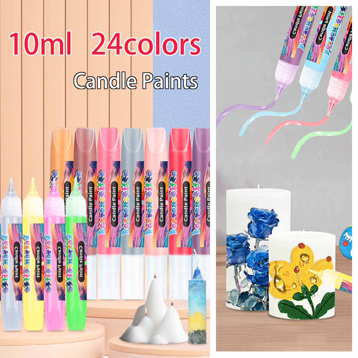 24Colors 10Ml Candle Paints Hi - Tools Workshop Kids ulasan dan harga