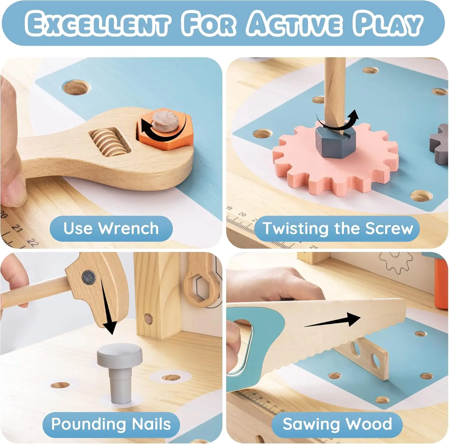 Robotime Robud Kids Tool Bench - Tools Workshop Kids ulasan dan harga