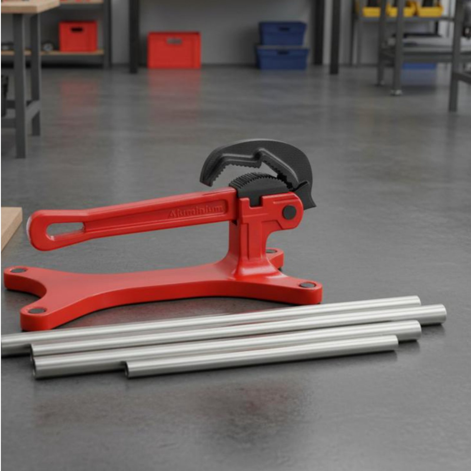 Yoke Pipe Vise Sturdy-Duty Por - Workshop With Tools ulasan dan harga