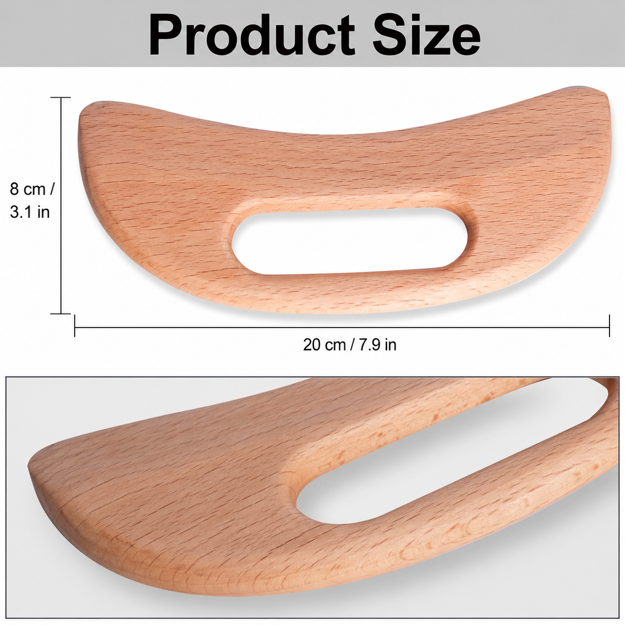 QA Wooden Gua Sha Massage Tool - Tools Qa ulasan dan harga