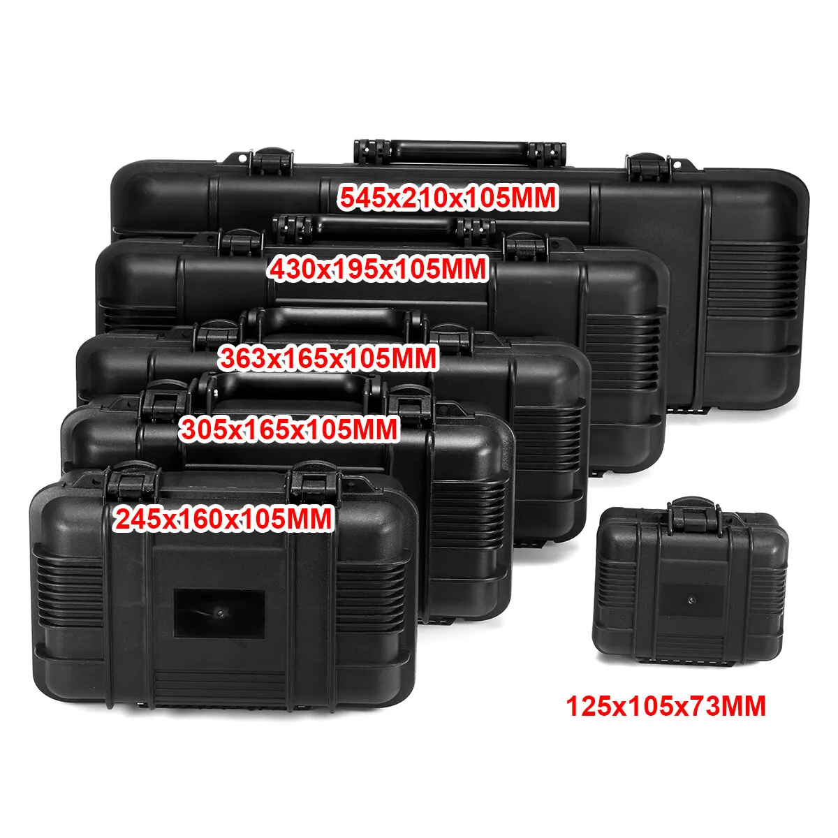 Waterproof 6 Sizes Black Hard  - Workshop Tools Box ulasan dan harga