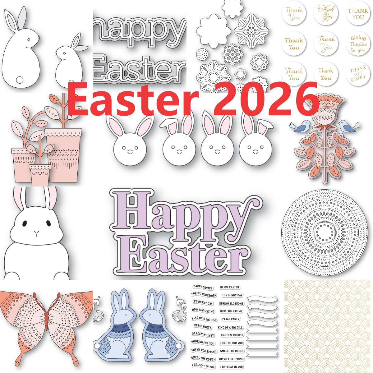 Easter Egg Butterfly Metal Cut - Tap Die Set ulasan dan harga