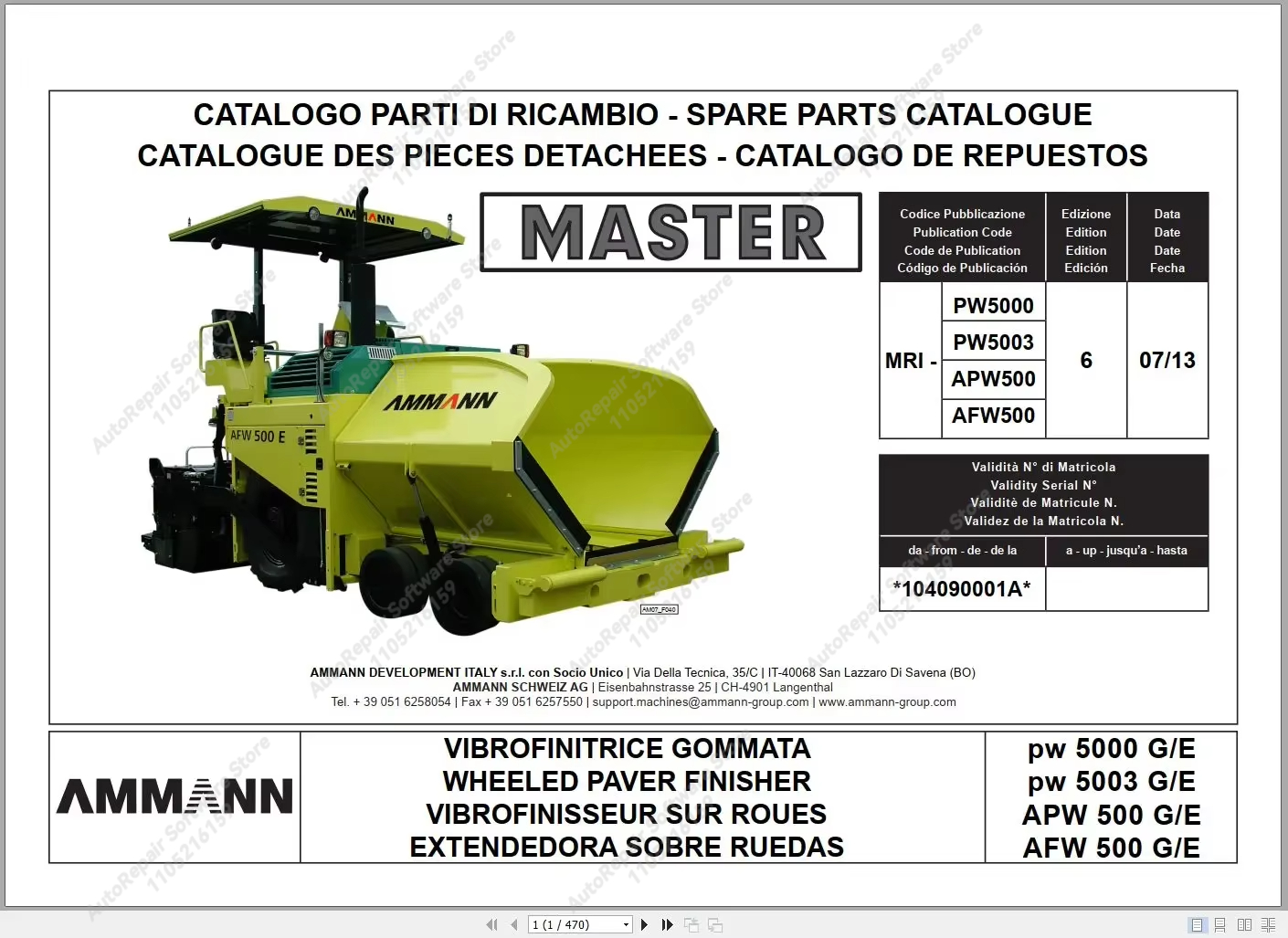 2023 Ammann Machinery 46.6 GB  - Tools In Workshop Pdf ulasan dan harga