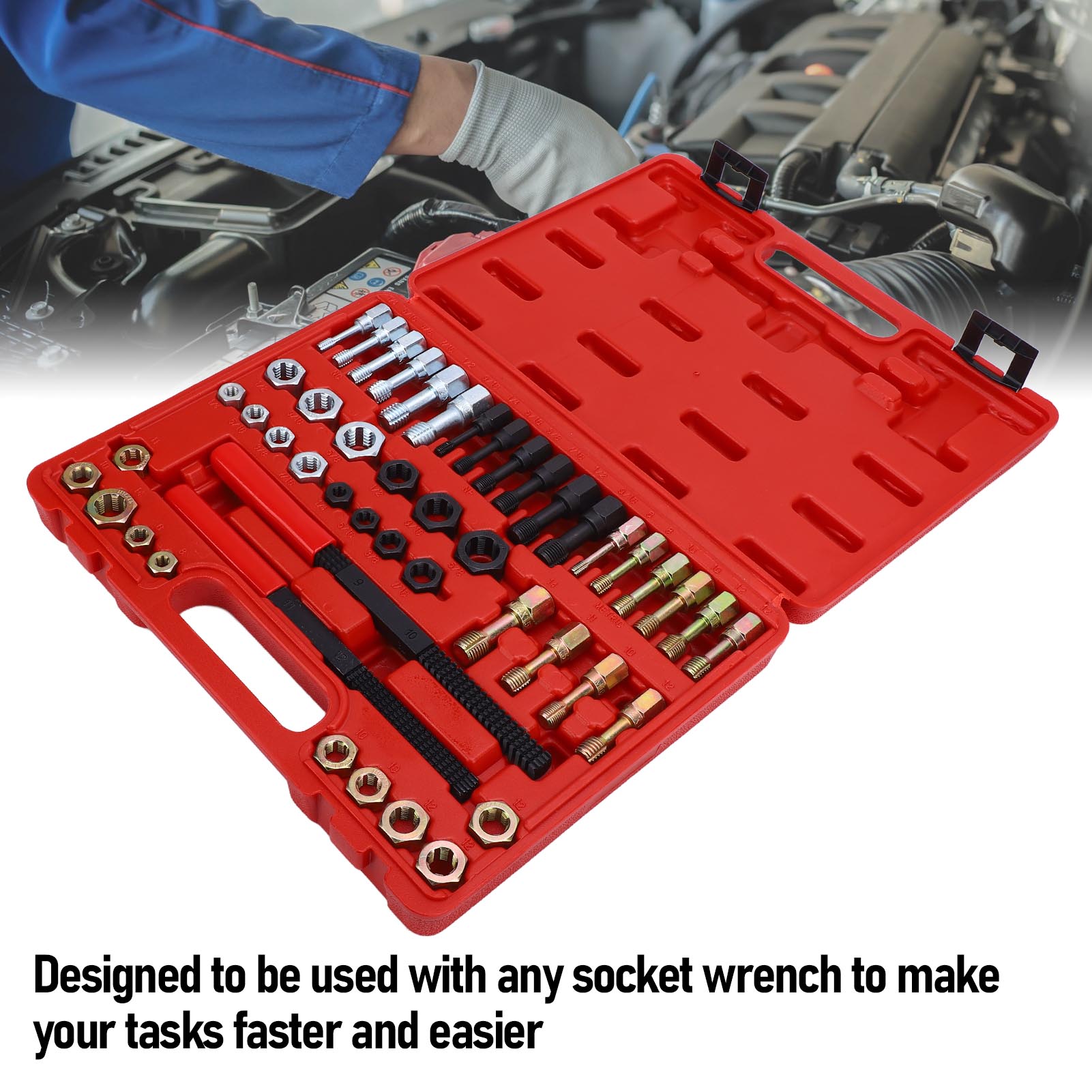 48 Piece Thread Chaser Set Met - Tap Die Set ulasan dan harga