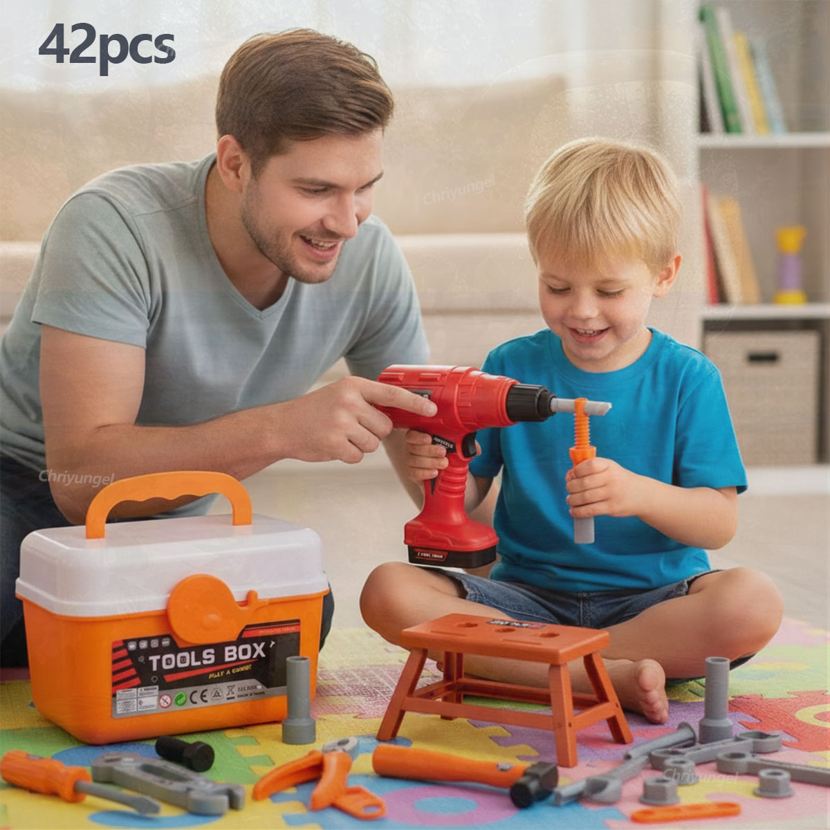 38/41 PCS Pretend Tools Kit Ki - Tools Workshop Kids ulasan dan harga